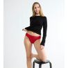 Culotte rouge en dentelle extensible Zero Feel Bliss Shangai Red