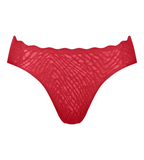 Culotte rouge en dentelle extensible Zero Feel Bliss Shangai Red