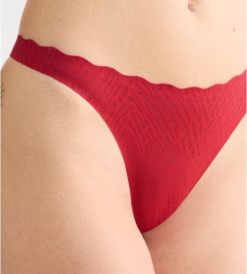 String rouge en dentelle extensible Zero Feel Bliss Shangai Red