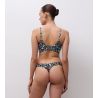 String Softstretch imprimé Léopard Gris