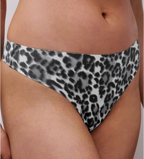 String Softstretch imprimé Léopard Gris