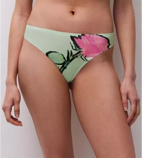 String Softstretch Rose Decoupée Vert/Rose