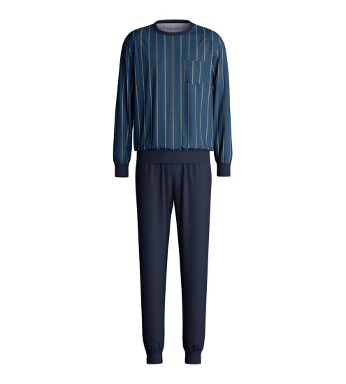 Pyjama homme bleu à rayures verticales Relax Imprint Insignia Blue