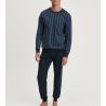 Pyjama homme bleu à rayures verticales Relax Imprint Insignia Blue