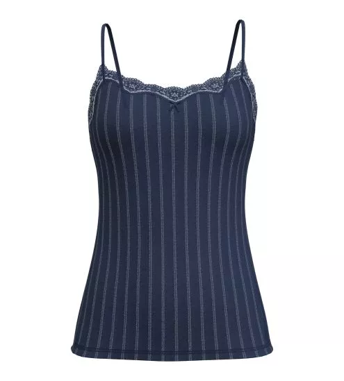 Débardeur bleu en coton Etude Toujours Peacoat Blue