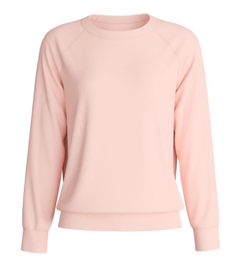 Pull rose clair en coton et col rond Favourites Universe Pearl Blush