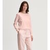 Pull rose clair en coton et col rond Favourites Universe Pearl Blush