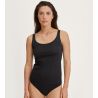 Débardeur noir femme en coton Essential Cotton