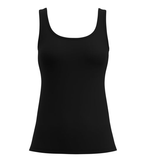 Débardeur noir femme en coton Essential Cotton