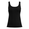 Débardeur noir femme en coton Essential Cotton