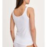Débardeur blanc femme en coton Essential Cotton