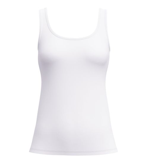 Débardeur blanc femme en coton Essential Cotton