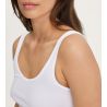 Débardeur blanc femme en coton Essential Cotton