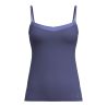Top à bretelles col satiné Cate Cobalt Blue