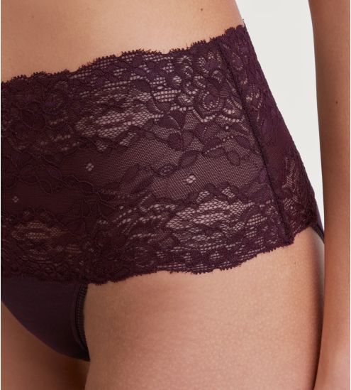 Culotte haute avec dentelle Sensual Secrets Black Cherry