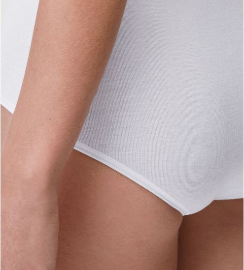Culotte taille haute en coton blanc Cotton Desire