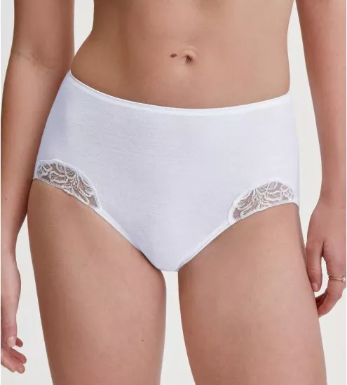 Culotte taille haute en coton blanc Cotton Desire