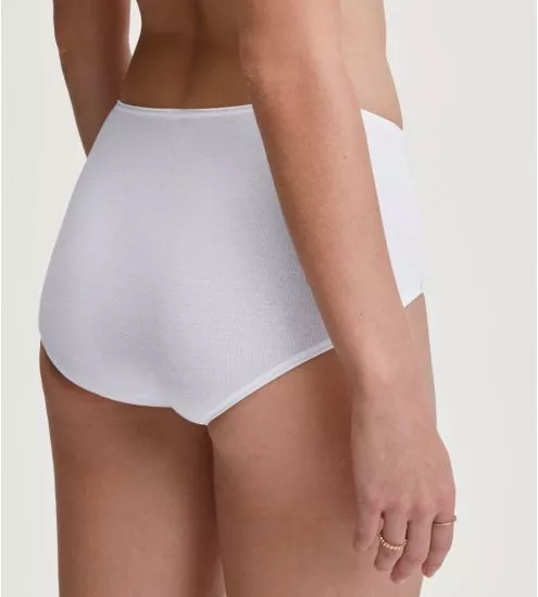 Culotte taille haute en coton blanc Cotton Desire