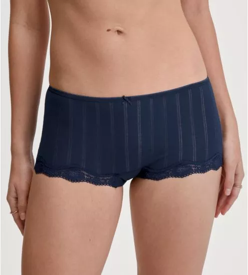 Shorty femme à rayures en coton Etude Toujours Peacoat Blue