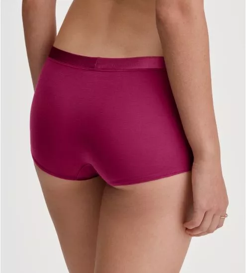 Shorty femme rose en coton ceinture satinée Cate Dahlia Pink