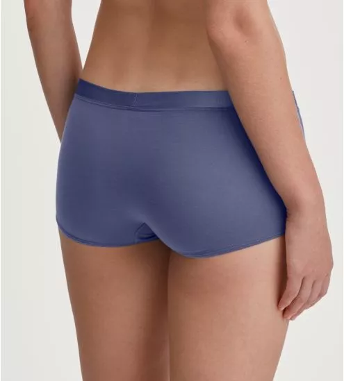 Shorty femme bleu en coton ceinture satinée Cate Cobalt Blue