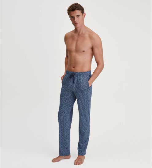 Pantalon d'intérieur en coton pour homme bleu aux motifs géométrique RMX Sleep Glacier Lake