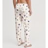 Bas de pyjama en coton bio imprimé femme Favourites Universe Charm Cream