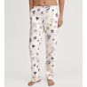 Bas de pyjama en coton bio imprimé femme Favourites Universe Charm Cream