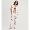 Bas de pyjama en coton bio imprimé femme Favourites Universe Charm Cream