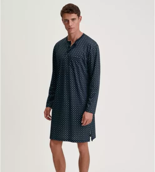 Chemise de nuit pour homme en coton Relax Streamline Saphir Blue