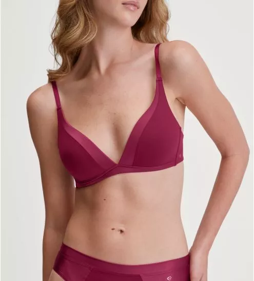 Soutien gorge triangle satiné Cate Dahlia Pink
