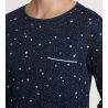 Liquette manches longues en coton Sweet Dreams Peacoat Blue