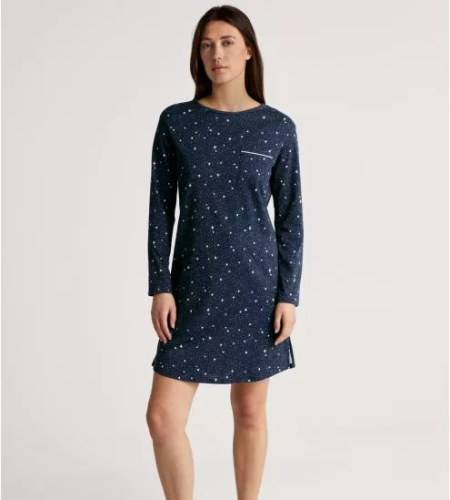 Liquette manches longues en coton Sweet Dreams Peacoat Blue