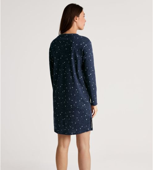 Liquette manches longues en coton Sweet Dreams Peacoat Blue