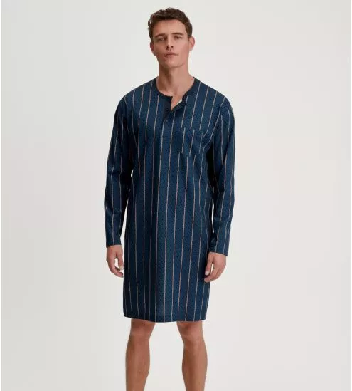 Chemise de nuit homme à rayures Relax Imprint Insignia Blue