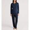 Pyjama femme en coton bleu Sweet Dreams Peacoat Blue