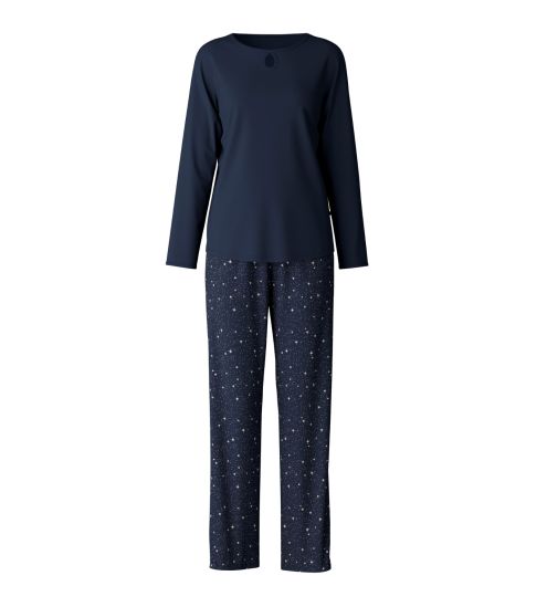 Pyjama femme en coton bleu Sweet Dreams Peacoat Blue