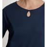 Pyjama femme en coton bleu Sweet Dreams Peacoat Blue
