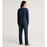 Pyjama femme en coton bleu Sweet Dreams Peacoat Blue
