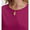 Pyjama femme en coton rouge imprimé étoiles Sweet Dreams Dahlia Pink
