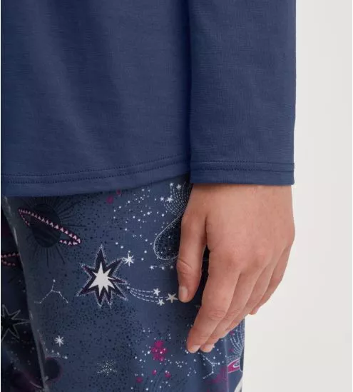 Ensemble de pyjama imprimé univers femme Mystic Nights Cobalt Blue
