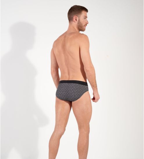 Slip homme avec ouverture avant Waldorf imprimé gris