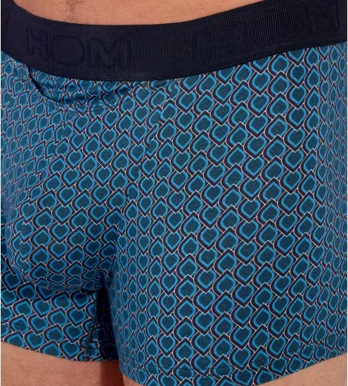 Boxer Martinez ouverture avant imprimé bleu