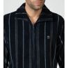 Veste polaire homme bleu marine à rayures verticales