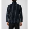 Veste polaire homme bleu marine à rayures verticales