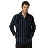 Veste polaire homme bleu marine à rayures verticales