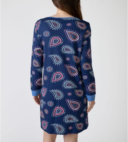 Liquette manches longues bleu marine imprimé fun et coloré