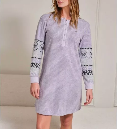 Liquette en polaire chaude Lilas à manches longues