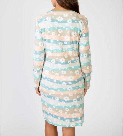 Liquette avec poches imprimé coloré et motifs de fleurs