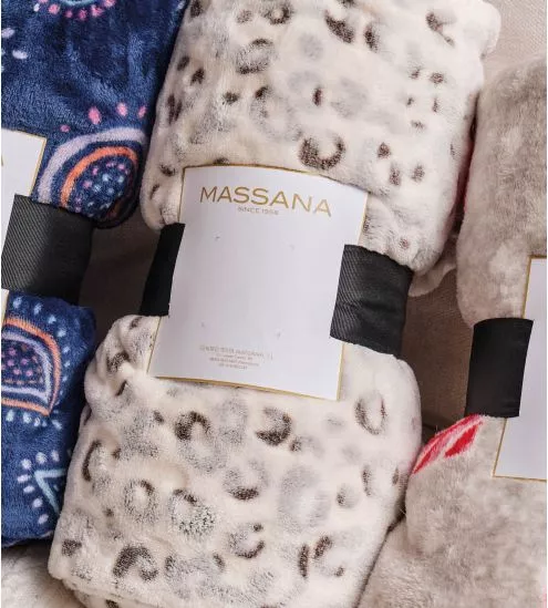 Soft plaid Printed leopard...